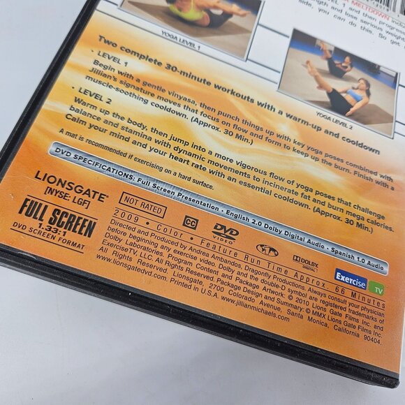 Jillian Michaels Yoga Meltdown DVD Exercise Fitness Workout Burn Calories 1 2 - Picture 5 of 7